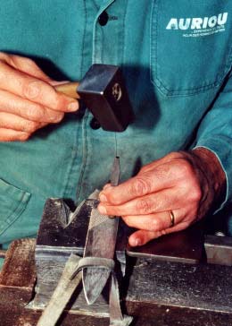 Stitching a hand-made rasp