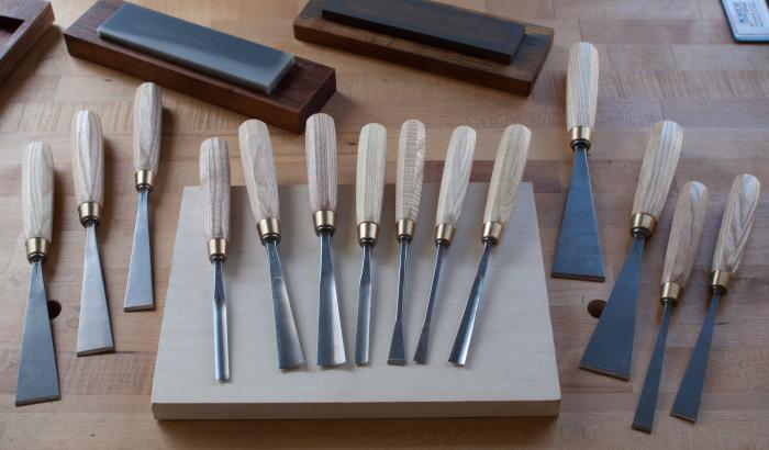 Chris Pye Letter Carving Tool Sets - Full 14 piece set (sharpening stones not included)