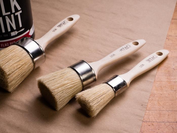 BT&amp;C Natural Bristle Round Paint Brushes