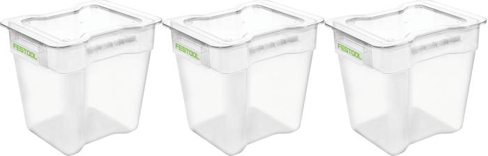  alt="Set of three extra plastic waste containers w/lids (#204295)"