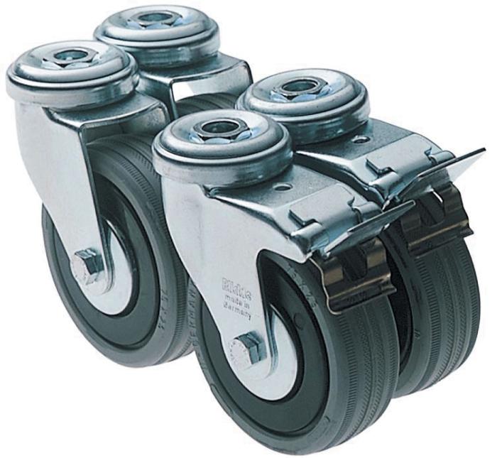  alt="Casters 4x, SYS Port (#491932)
With secure locking brakes."