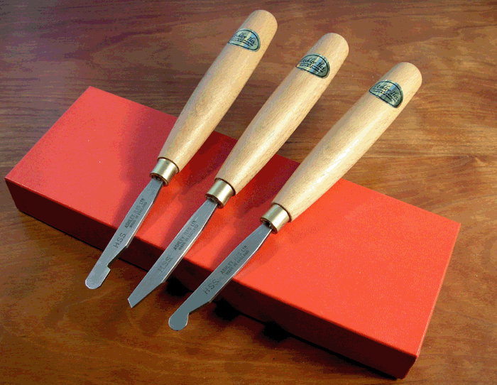 Miniature Side Scrapers by Ashley Iles - 3/8&quot; x 1/8 - Set of 3