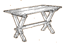 Sawbuck Table