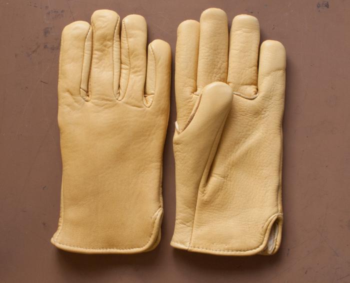 Pile  Lined  Elkskin Work Gloves - Tannery run elkskin looks great and is hard-wearing